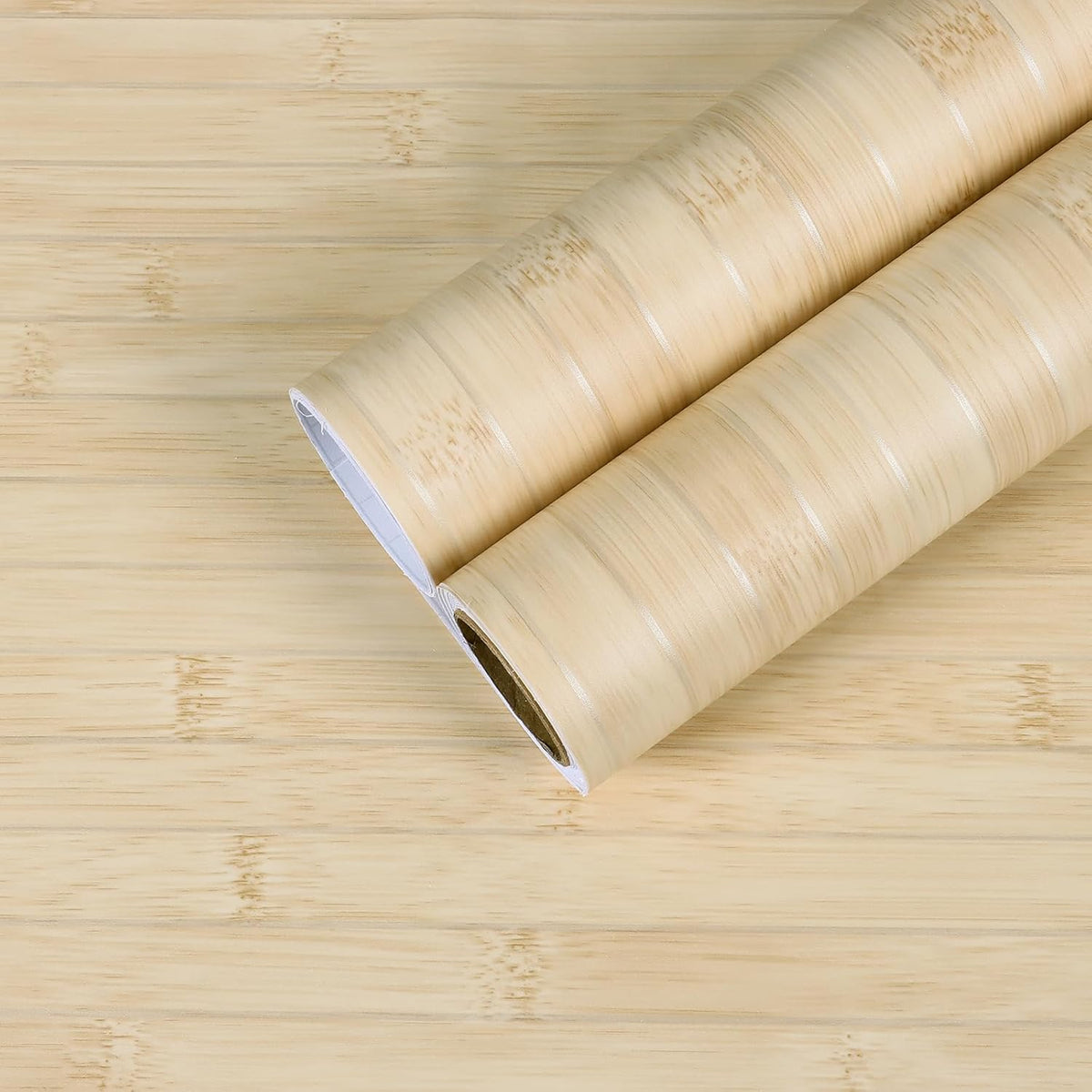 CHIHUT 12''x100'' Light Wood Contact Paper for Cabinets Desk Peel and Stick Wood Grating Stripe Wallpaper Decorative Self Adhesive Rustic Wood Grain Wallpaper for Bedroom Classroom Vinyl Film