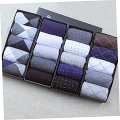 5pairs Warmest Thickened Cotton Socks for Men Wicking Breathable Square Grid Pattern Mens Socks