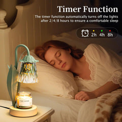 Scented Candle Heat Lamp,Birthday Gift for Women Mom,Candles Heater Lamp with Timer Dimmer Adjustable Height Wax Warmer Wax Fuse Warm House Gift New Home Bedroom Office Decoration