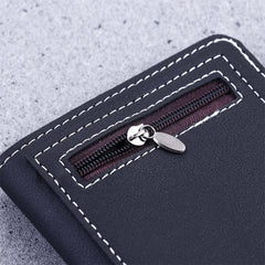 generic 1PC Men Foldable Wallet Business Men Slim Billfold Wallet Short Male Purse PU Leather Card Holder Wallet Case Man Money Bag Zipper Coin Purse(black), AM0X3Q0B3JBUS