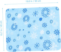 Gel Ice Pad Dog Cooling Pad Snowflake Pattern Mat for Dogs Cats Pet Cooling Mat Bed