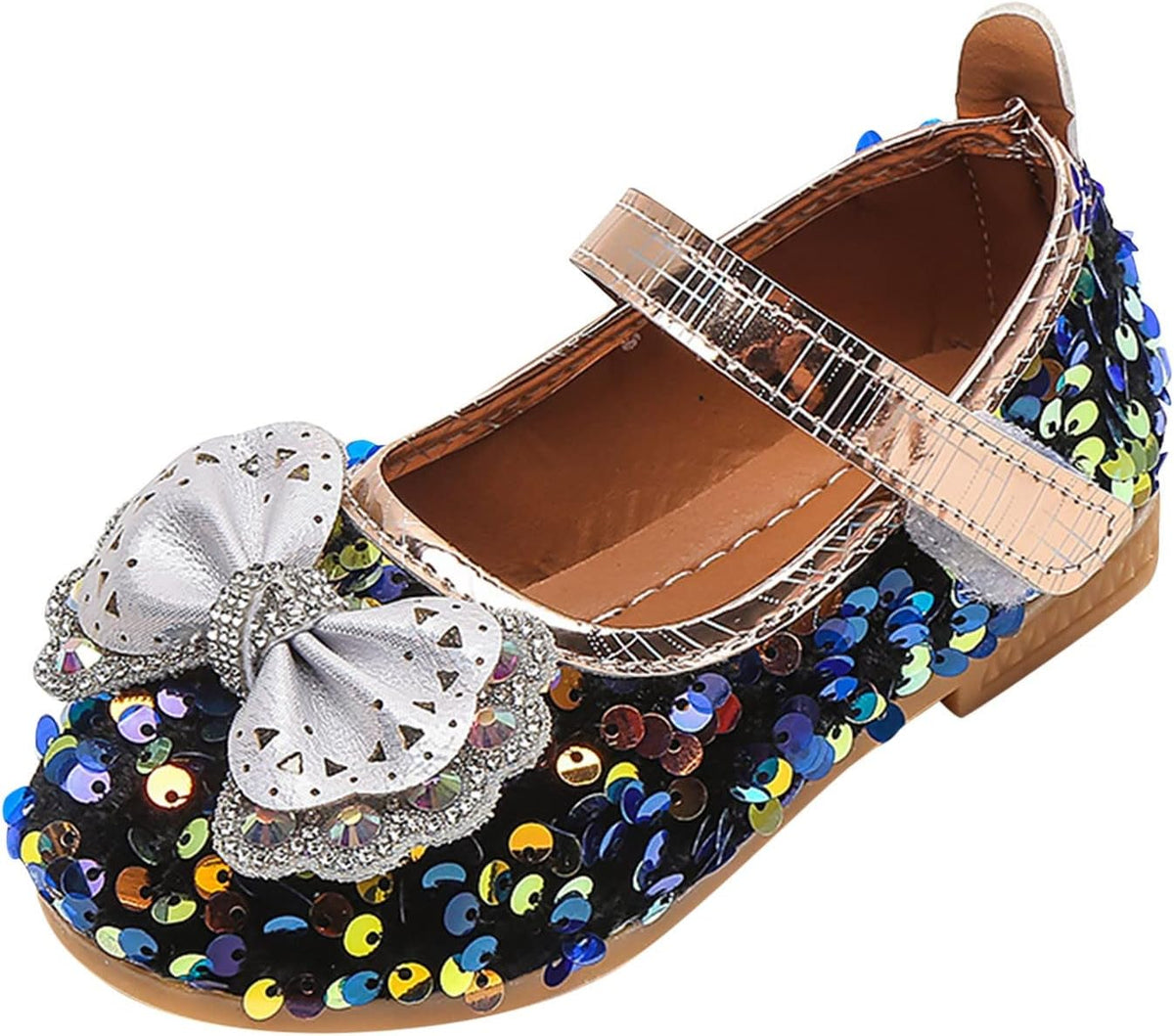 EnJoCho Girls for Boots Fashion Autumn Girls Casual Shoes Flat Light Breathable Hook Loop (Dark Blue, 5.5-6 Years Little Child)