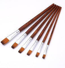6Pcs Professional Paint Brush Watercolor Paint Brush Nylon Bristle Paint Brush for Acrylics Watercolor Oil Painting