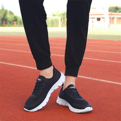 Fashion Summer Men Mesh Breathable Comfortable Lightweight Flat Soft Lace Up Casual Basketball Sneakers for Men Size 8 (Grey, 9)