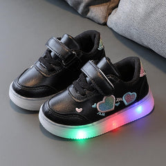 Children's Casual Shoes Boys Breathable Non-Slip Light Sneakers Unisex Luminous Sneakers Sport Running Shoes