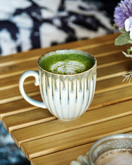 LUXU Ceramic Coffee Mugs set,10 oz Coffee Tea Cups,Porcelain Cappuccino Cups,Cute Coffee Bar Accessories,Handmade Latte Mugs Ideal for Mocha,Cocoa,Cereal,Cafe,Restaurant