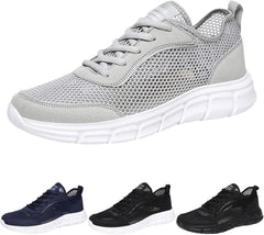 Fashion Spring and Summer Men Sports Shoes Flat Bottom Lightweight Fly Woven Mesh Hollow Design Breathable Comfortable Solid Color Lace Up Mens Lite Adapt V3 Sneaker - (Black, 8.5)