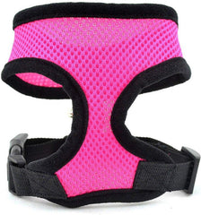 Dog harness adjustable soft and breathable dog harness and leash settings for dogs nylon dog vest nylon vest harness chest strap S RoseRed