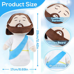 Jesus Plush Stuffed Doll - 11 Inch My Friend Jesus Plushie Doll Christian Religious Stuffed Toys Bible Savior Jesus Plushy Pillow Christmas Easter Birthday Baptisms Gifts for Kids Boys