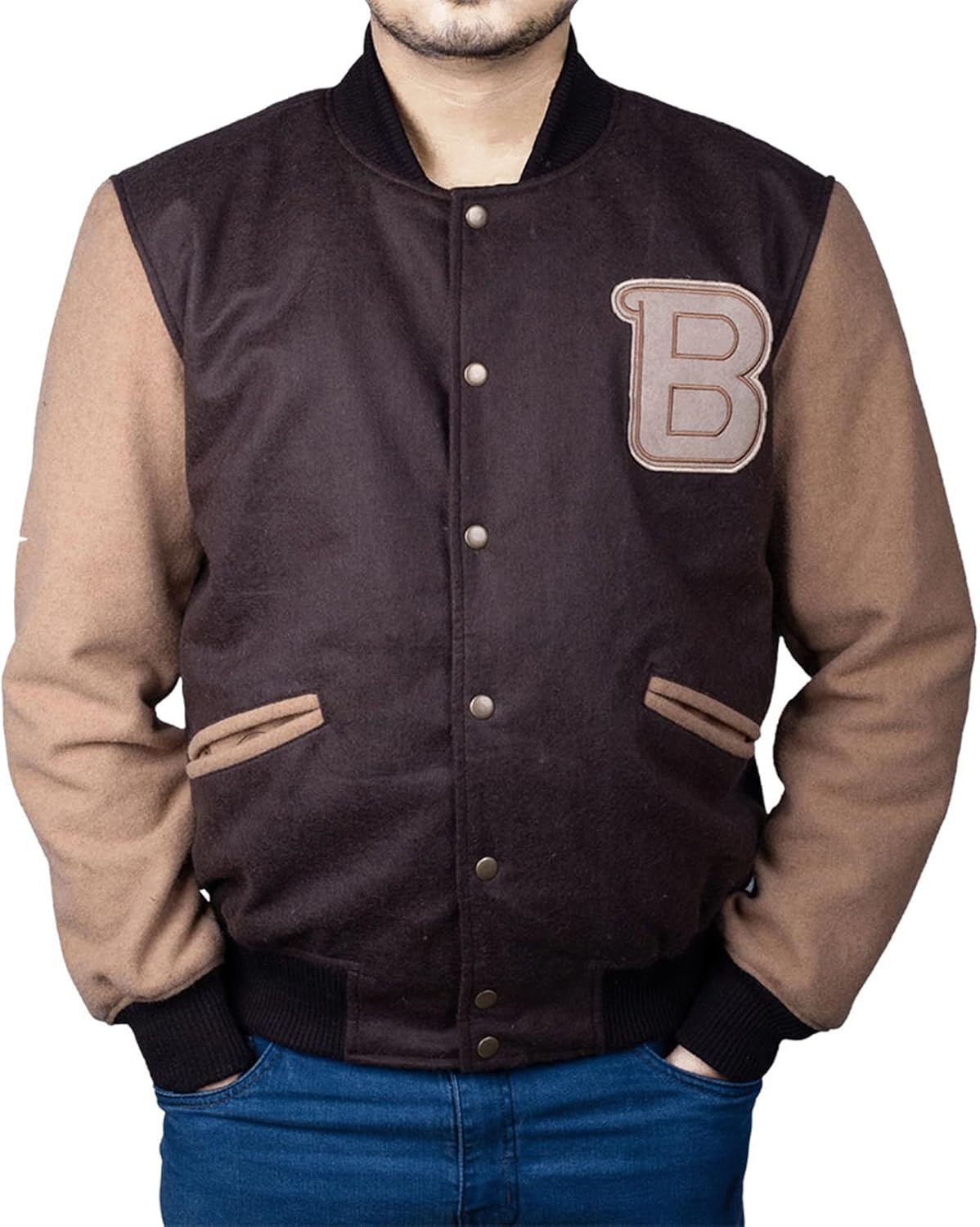 Mens Hotline Miami Varsity Letterman Fashion Wool Bomber Slim Fit Casual Warm Boys College Baseball Jacket
