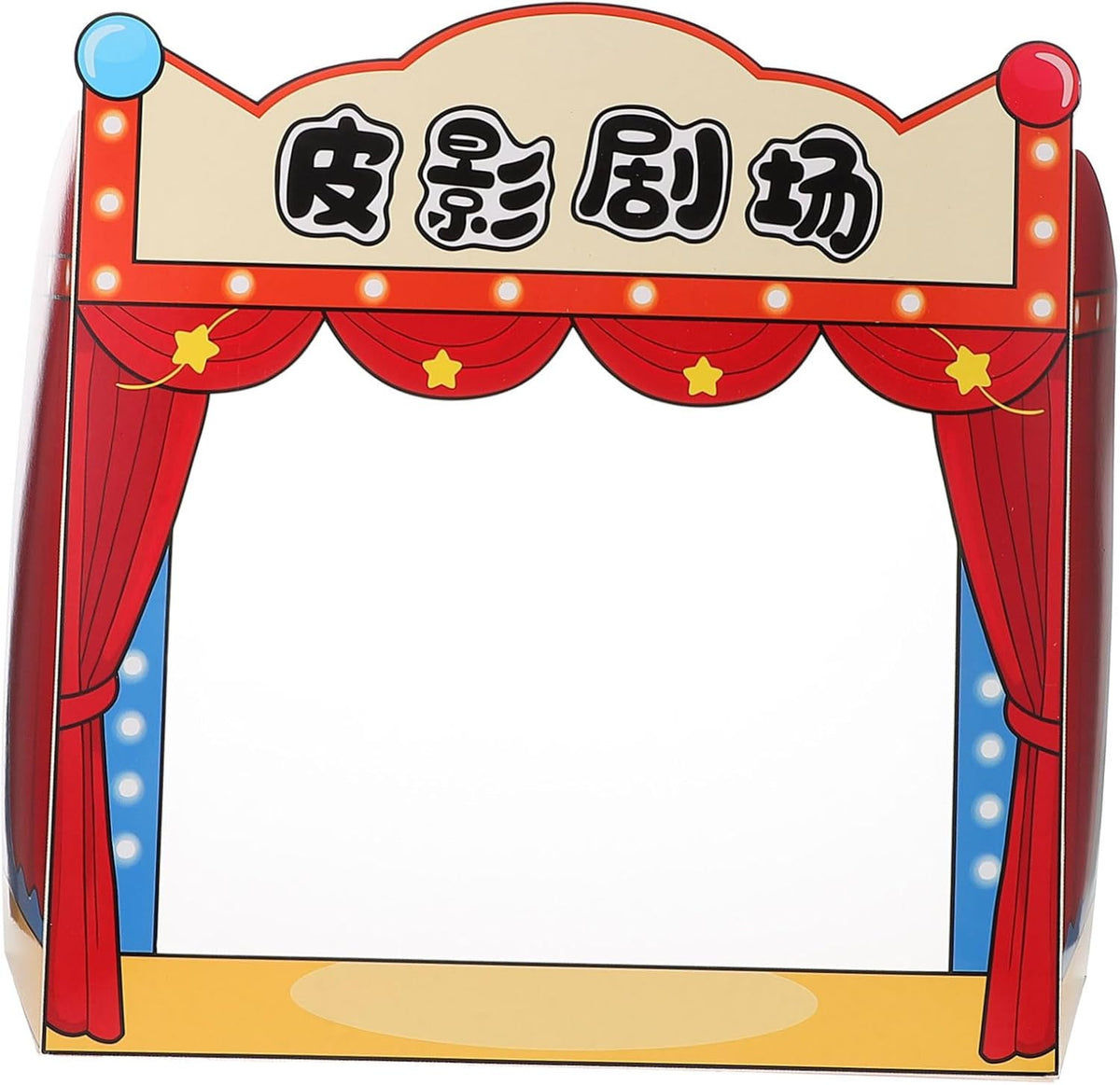 Puppet Theater Stage for Boy Girl Family Shadow Puppets Storytelling Kit for Kindergarten and Home Use Interactive Learning and Creative Play