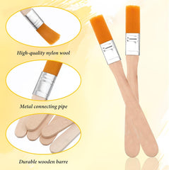 5 Inch Small Paint Brushes Set for Touch Ups - Shimmeroo 12-Pack Mini Soft Bristle Paint Brush with Wooden Handle - Perfect for Wall Repair, Fencing Edges, Art Painting, Crafts & Small Projects