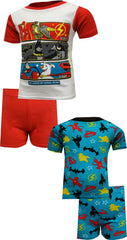 AME Sleepwear Boys DC Comics League of Super Pets Cotton Toddler 4 Piece Pajamas (2T) Blue