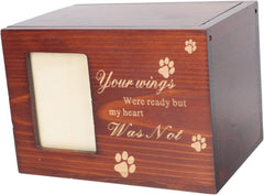 Pet Cremation Urn for Dogs and Cats Cinerary Casket Photo Frame Memorial Box for Pet Ashes Keepsake Lightweight and Easy to Display