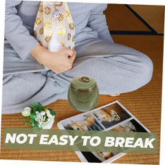 Ceramic Pet Keepsake Urn for Ashes Cinerary Casket Memorial Jar Lid Elegant Pet Memorial for Cats and Dogs Portable Ashes Container