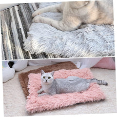 2pcs Warm Pets Blanket Dog Bed for Dogs Puppy Bed Ligh Grey Pet Winter Blanket