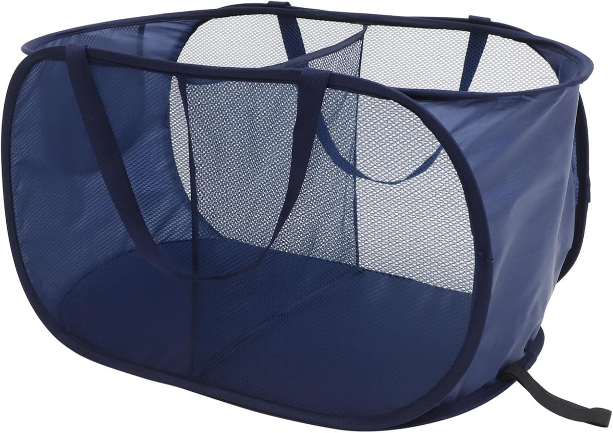 Laundry Hamper with Handles Capacity Mesh Clothes Basket for Bedroom Multi-purpose Storage Bin for Toys and Laundry Space-saving Design