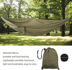 Pilipane Camping Hammock, Double Hammock with Double Hoop Tree Strap, 2 Person Travel Hammock, 270x140cm Portable Nylon Parachute Hammocks for Beach, Garden(Green)