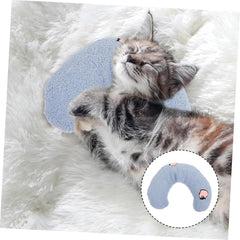 Pet Neck U Shaped Sleeping Mat for Dogs Cats Soft Cat Sleeping Pillow for Neck Support Comfortable Puppy Bed Present for