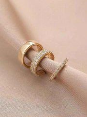 Gold and Silver Non-Piercing Ear Cuffs for Women Clip On Cartilage Earring Set Jewelry