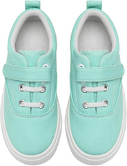 rosyclo Canvas Sneakers for Boys and Girls, Toddler Kids Walking Shoes Lightweight Breathable Non-Slip Soft Adjustable Strap Baby Boy Girl Outdoor Casual Tennis Shoe for Little Big Kid