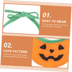 BESPORTBLE Pet Bandana for Dogs and Cats Halloween Pumpkin Pattern Washable Scarf for Birthdays Thanksgiving and Daily Wear for Pets Under