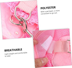 Milisten Adorable Pet Harnesses Soft and Breathable Cat Vest Harness for Dogs and Cats Lightweight Chest Strap with Traction Buckle Pink s