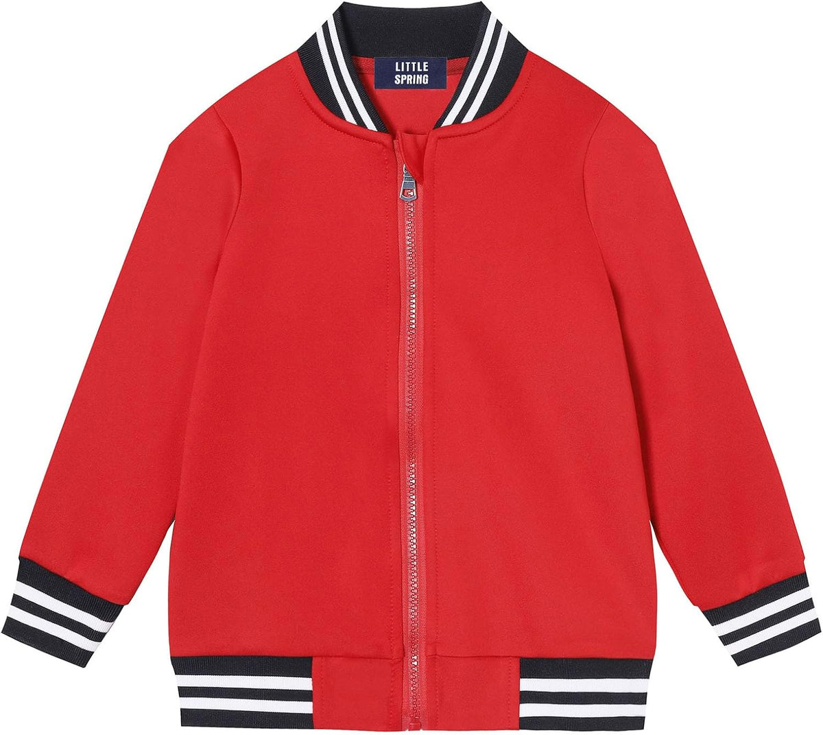 LittleSpring Boys Girls Varsity Baseball Jacket Zip Up Bomber Jacket Thin 2-10Years