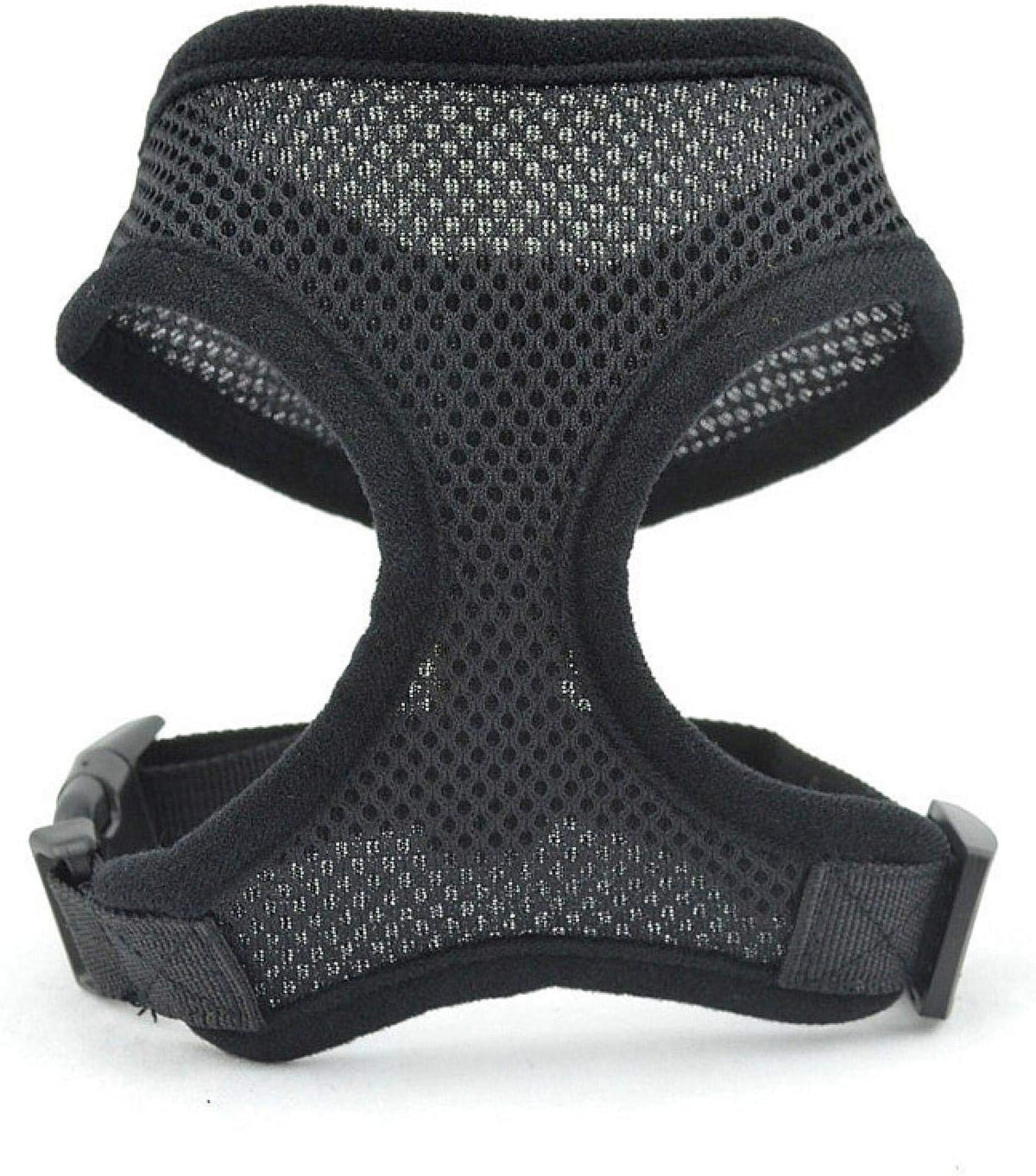 Dog harness adjustable soft and breathable dog harness and leash setting dog nylon dog vest nylon vest harness chest strap S black