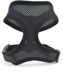 Dog harness adjustable soft and breathable dog harness and leash setting dog nylon dog vest nylon vest harness chest strap S black