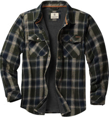 Legendary Whitetails Men's Thermal Lined Shirt Jacket Plaid Flannel Polyfill Insulated