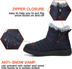 TEMOFON Womens Snow Boots Winter Warm Ankle Boots Waterproof Outdoor Fur Lined Shoes for Women