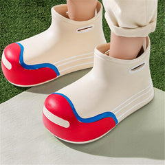 Boys Girls Flat Sole Foot Warmer Big Kids Child Boys Girls Cute Colorful Rain Boots Portable Comfortable Anti