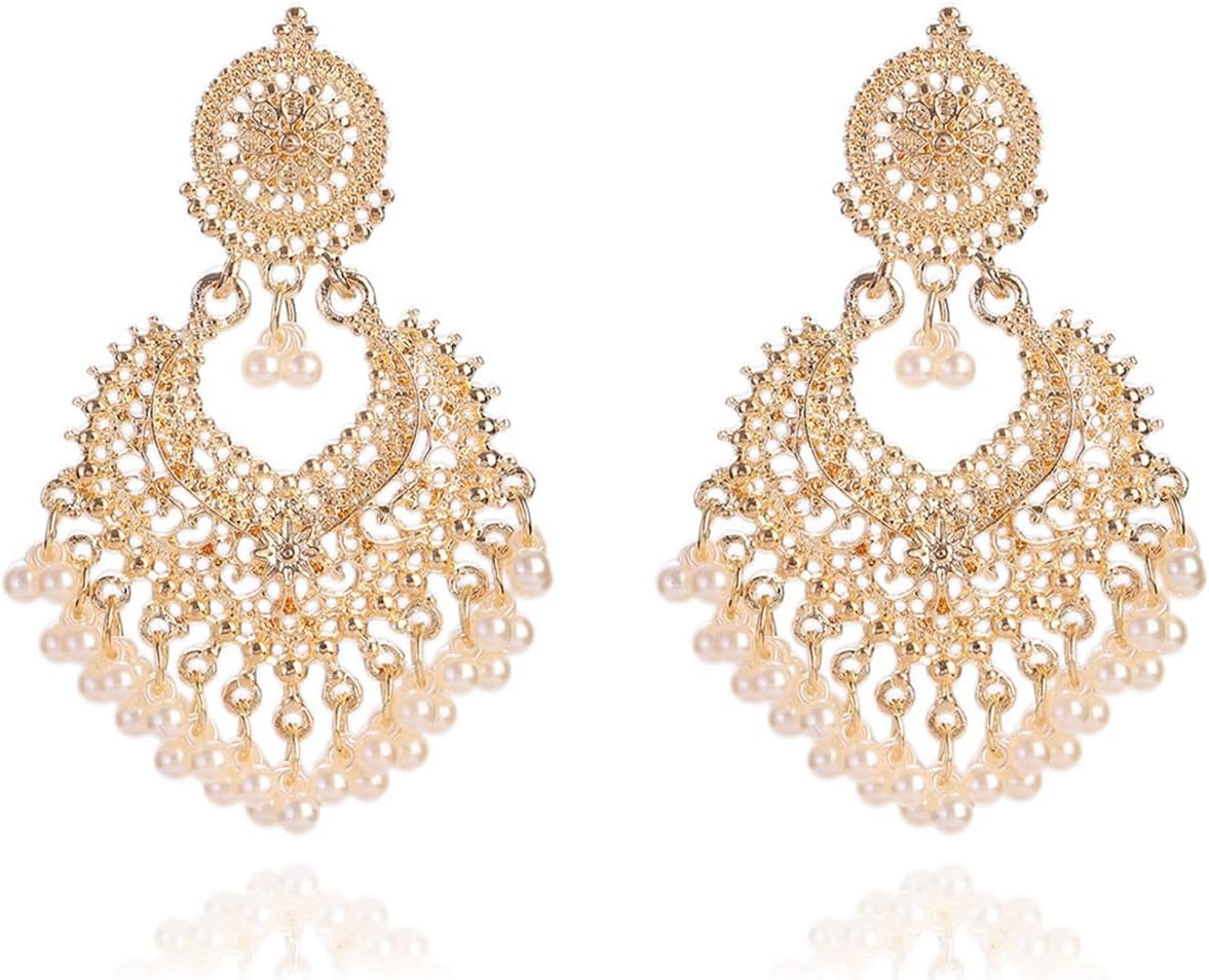 Chandelier Jhumka Earrings for Women Bollywood-Inspired Jewelry Perfect for Indian Dresses and Party Outfits