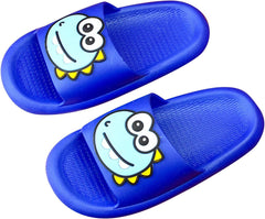 Boys Girls Toddler Little Kid Cloud Slides Sandals Cartoon Quick Drying Slippers House Bathroom Shower (Blue, 7 Toddler)