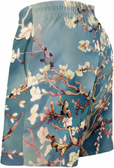 Men's Swim Trunks Almond Blossom Beach Shorts Quick Dry Summer Bathing Suit Swimwear Beachwear with Pockets