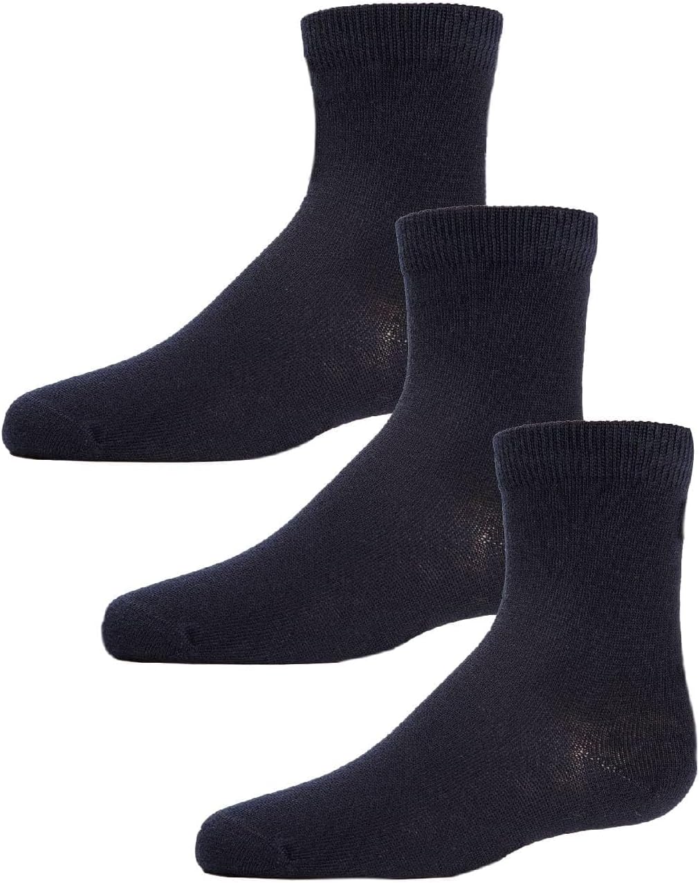 MeMoi Unisex Cotton Blend Mid-Cut Socks 3-Pack