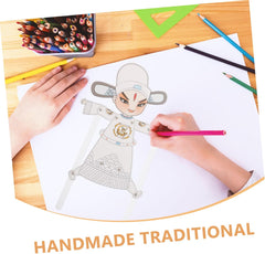 DOITOOL 8Pcs DIY Traditional Chinese Hand Puppet Kit Create Your Own Shadow Puppets for Activities Family Fun and Artistic Expression Educational Craft for Cultural Heritage