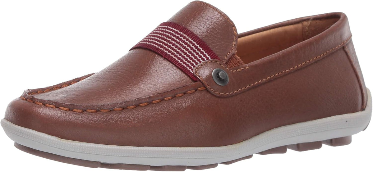 Driver Club USA Unisex-Child Boys/Girls Leather Luxury Fashion Driving Loafer with Grow Grain Detail