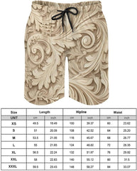 Men's Swim Trunks Flower Vine Pattern Beach Shorts Quick Dry Summer Bathing Suit Swimwear Beachwear with Pockets