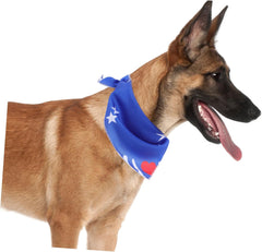 2pcs American Flag Pet Bandana Triangle Scarf for Dogs Soft Breathable Material for July Celebrations Patriotic Dog Accessory