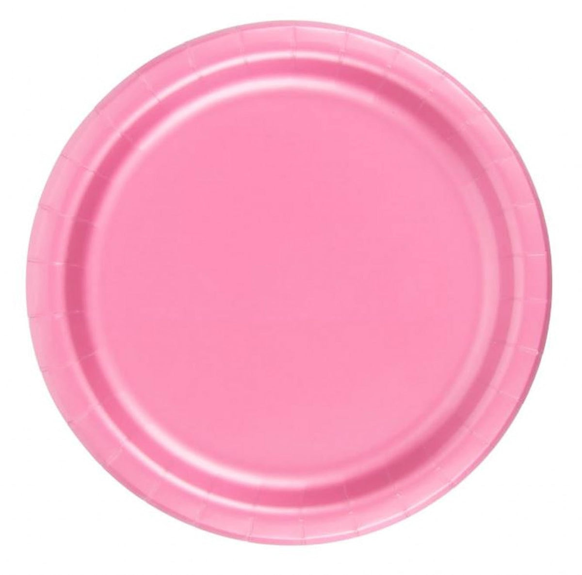 24 Plates 7" Paper Dessert Plates Wax Coated - Pink