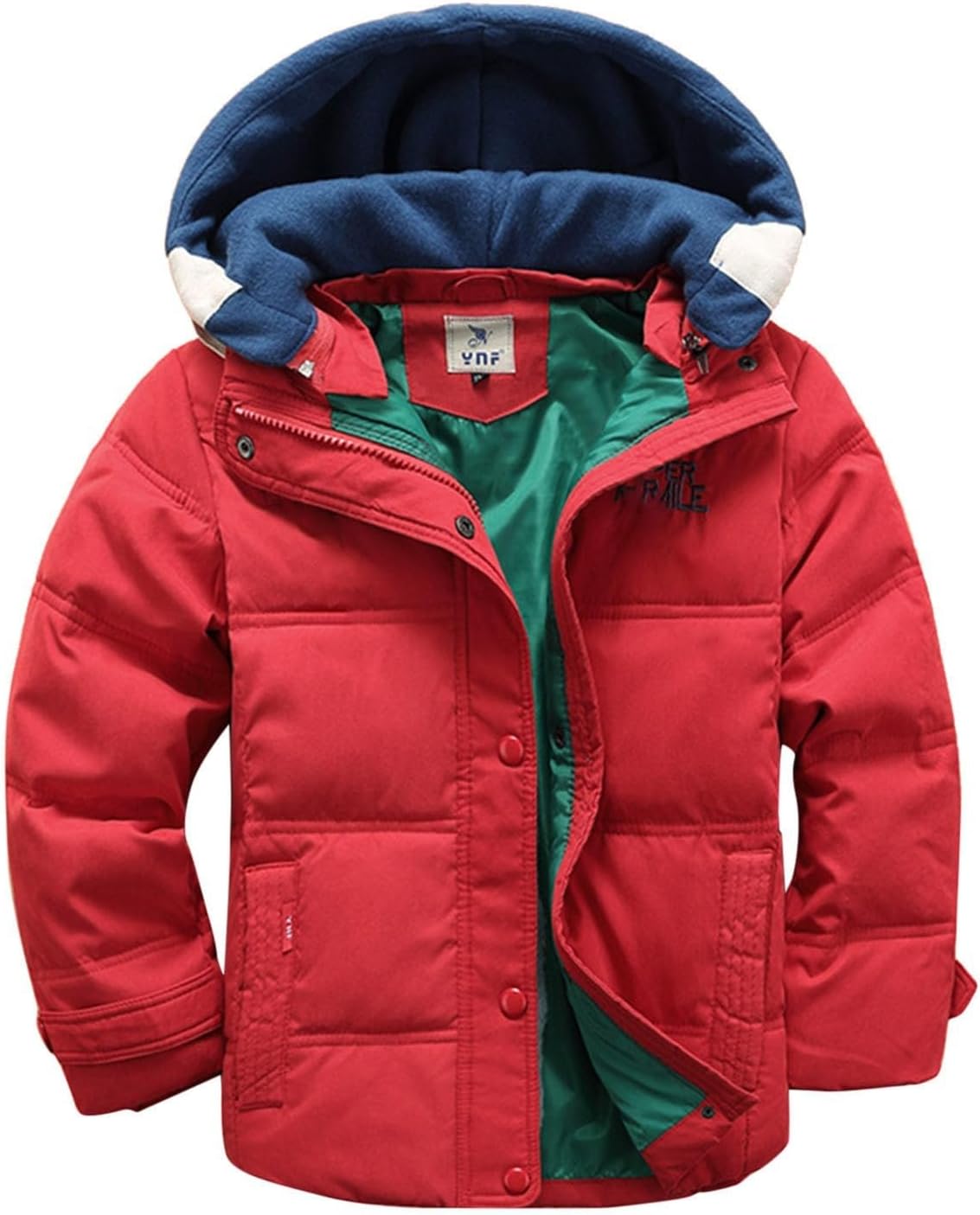Boys Girls Winter Windproof Puffer Coat Jacket Hoodie Zip Up Kids Warm Toddler Outerwear Clothes