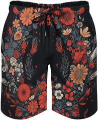 Men's Swim Trunks Wreath of Daisies Beach Shorts Quick Dry Summer Bathing Suit Swimwear Beachwear with Pockets