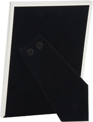 Stonebriar Decorative Silver Metal Photo Frame with Textured Border and Easel Back Stand, Elegant Wedding Picture Frame, Gift Idea for Engagements, Birthdays, and Anniversaries, 4x6