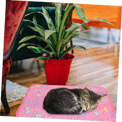 Hemoton 3pcs Small Dog Blanket Washable Pet Blankets for Indoor Cats and Dogs Fleece Puppy Pad Cooling Bed Bone Pattern