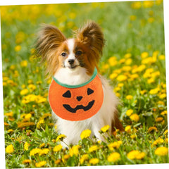 Halloween Pumpkin Dog Bandana Scarf for Pets Bibs for Dogs and Cats for Halloween Parties and Festive Outings for