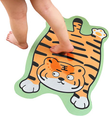 Bathroom Rugs Tiger Mat 32" × 20" Quick Dry Super Absorbent Bath Mat Non Slip Washable Bath Rug,Shower Rug for in Front of Bathtub Shower Room, Floor Doormat Floor Door Cushion