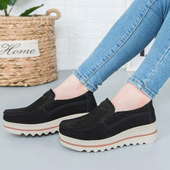 ZBYY Women's Loafers,Slip On Walking Shoes Fashion Sneakers Comfort Wedge Platform Loafers Casual Nurse Sneakers