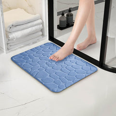 Memory Foam Bath Mat Rug - 24 x 16 in Bath Carpet - Floor Mats, Water Absorption, Machine Wash, Non-Slip Backing, Comfortable, Soft, Fast Dry, for Bathroom, Front Door, Entryway